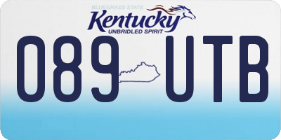 KY license plate 089UTB