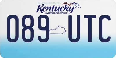 KY license plate 089UTC