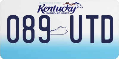 KY license plate 089UTD