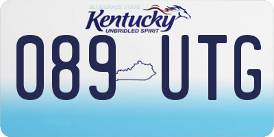 KY license plate 089UTG