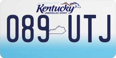 KY license plate 089UTJ