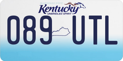 KY license plate 089UTL