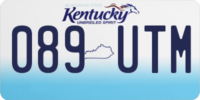 KY license plate 089UTM
