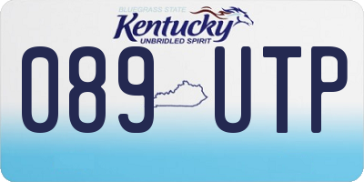 KY license plate 089UTP