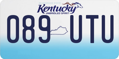 KY license plate 089UTU