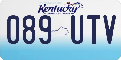 KY license plate 089UTV