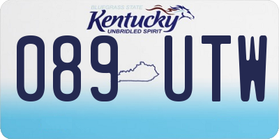 KY license plate 089UTW