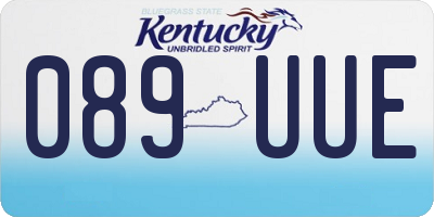 KY license plate 089UUE