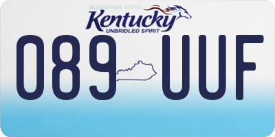 KY license plate 089UUF