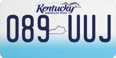 KY license plate 089UUJ