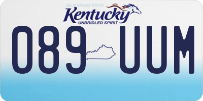 KY license plate 089UUM