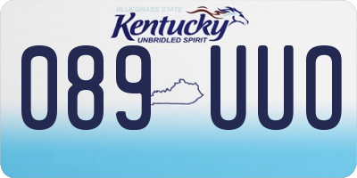KY license plate 089UUO