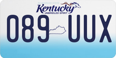 KY license plate 089UUX