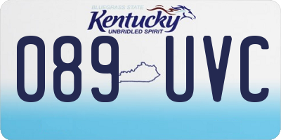 KY license plate 089UVC