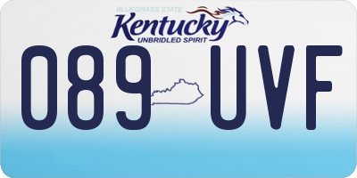 KY license plate 089UVF