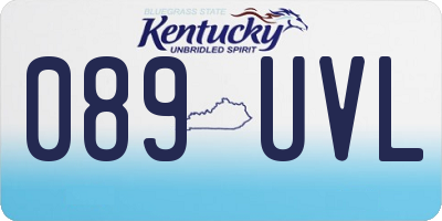 KY license plate 089UVL