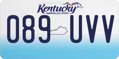KY license plate 089UVV