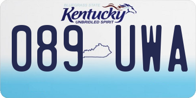 KY license plate 089UWA