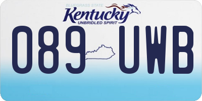 KY license plate 089UWB