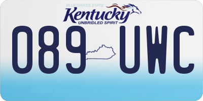 KY license plate 089UWC