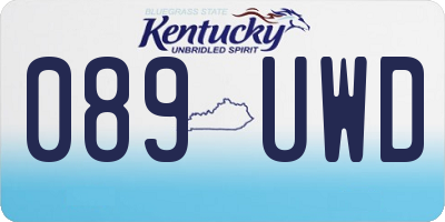 KY license plate 089UWD