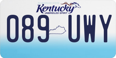KY license plate 089UWY