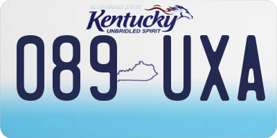 KY license plate 089UXA