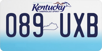 KY license plate 089UXB