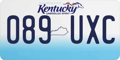 KY license plate 089UXC