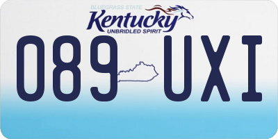 KY license plate 089UXI