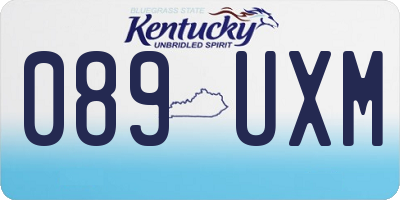 KY license plate 089UXM