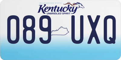 KY license plate 089UXQ