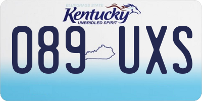 KY license plate 089UXS
