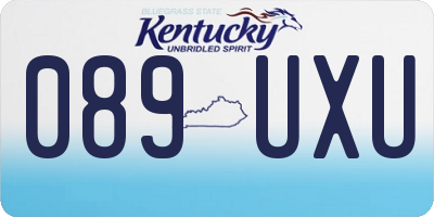 KY license plate 089UXU