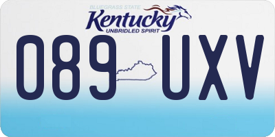 KY license plate 089UXV