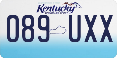 KY license plate 089UXX