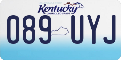 KY license plate 089UYJ