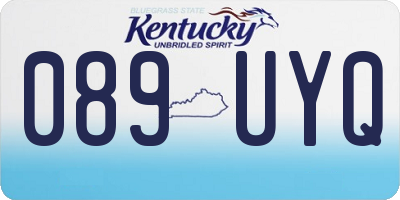 KY license plate 089UYQ