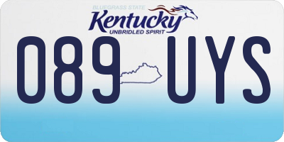 KY license plate 089UYS