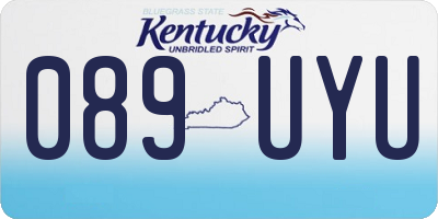 KY license plate 089UYU
