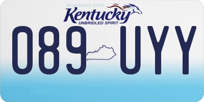 KY license plate 089UYY