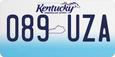 KY license plate 089UZA