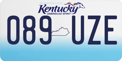 KY license plate 089UZE
