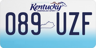 KY license plate 089UZF