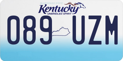 KY license plate 089UZM