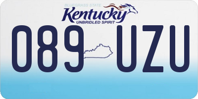 KY license plate 089UZU