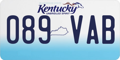 KY license plate 089VAB