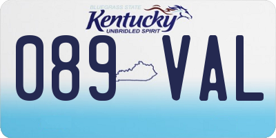 KY license plate 089VAL