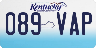 KY license plate 089VAP