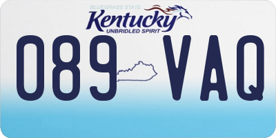KY license plate 089VAQ